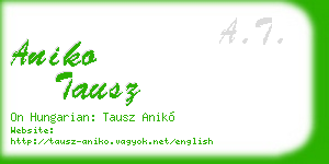 aniko tausz business card